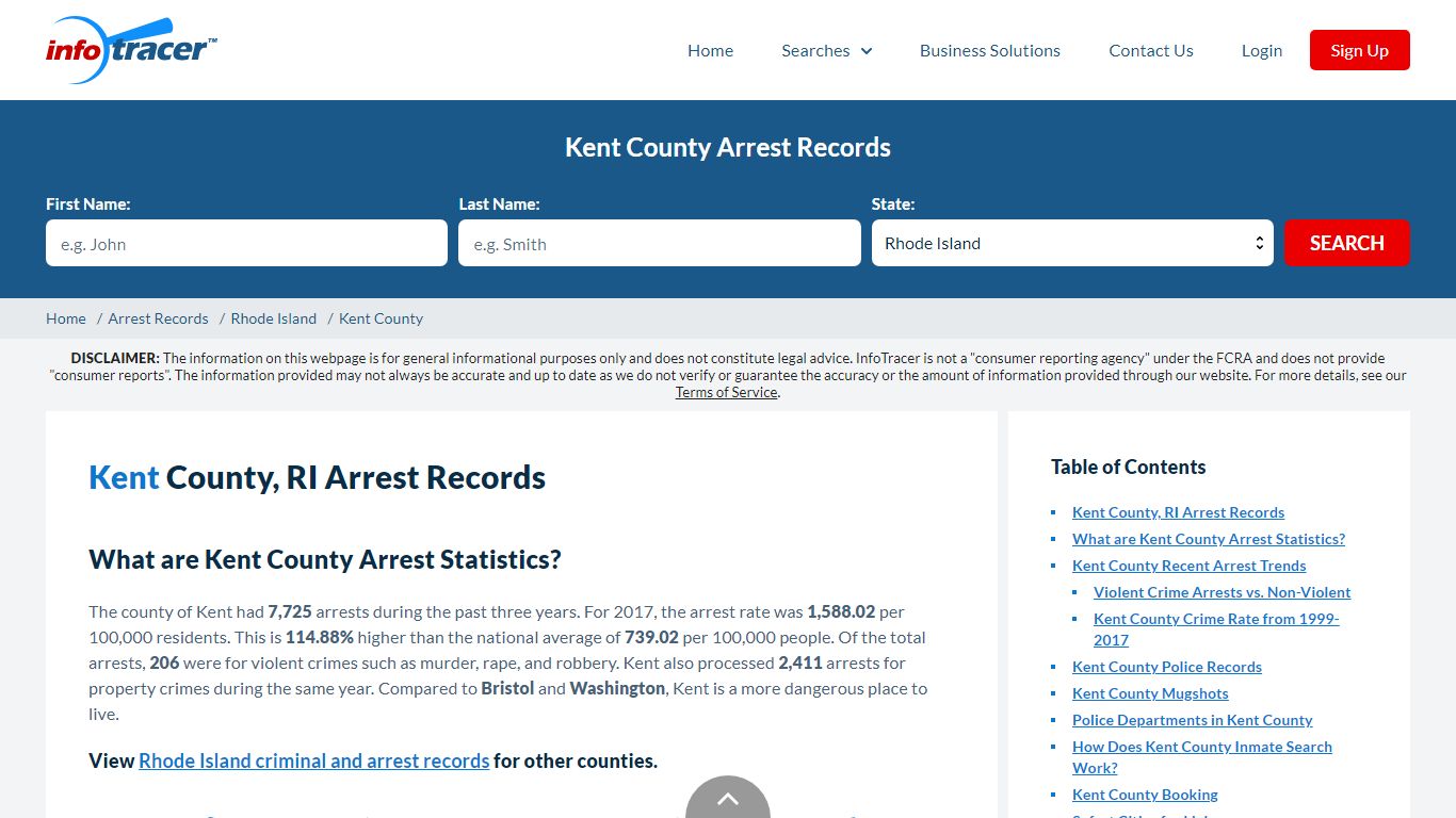 Kent County, RI Arrests, Mugshots & Jail Inmate Records - InfoTracer